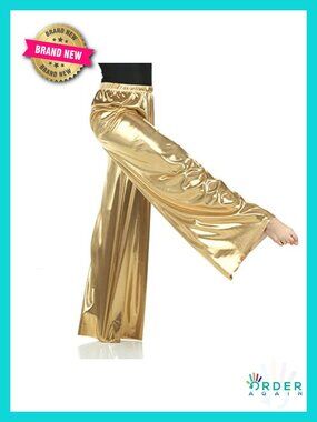 Unisex Wide Leg Pull-On Dance Pants Palazzo High Rise Adult